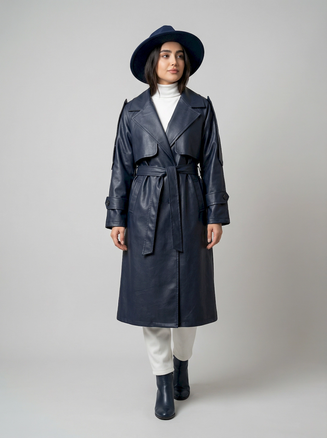 پالتو چرم زنانه 3611